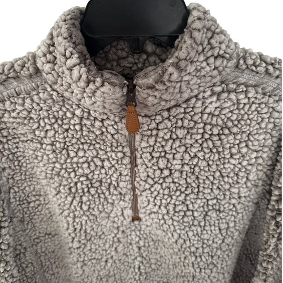 Simply Southern Sherpa 1/4 Zip Gray Large - Picture 1 of 7
